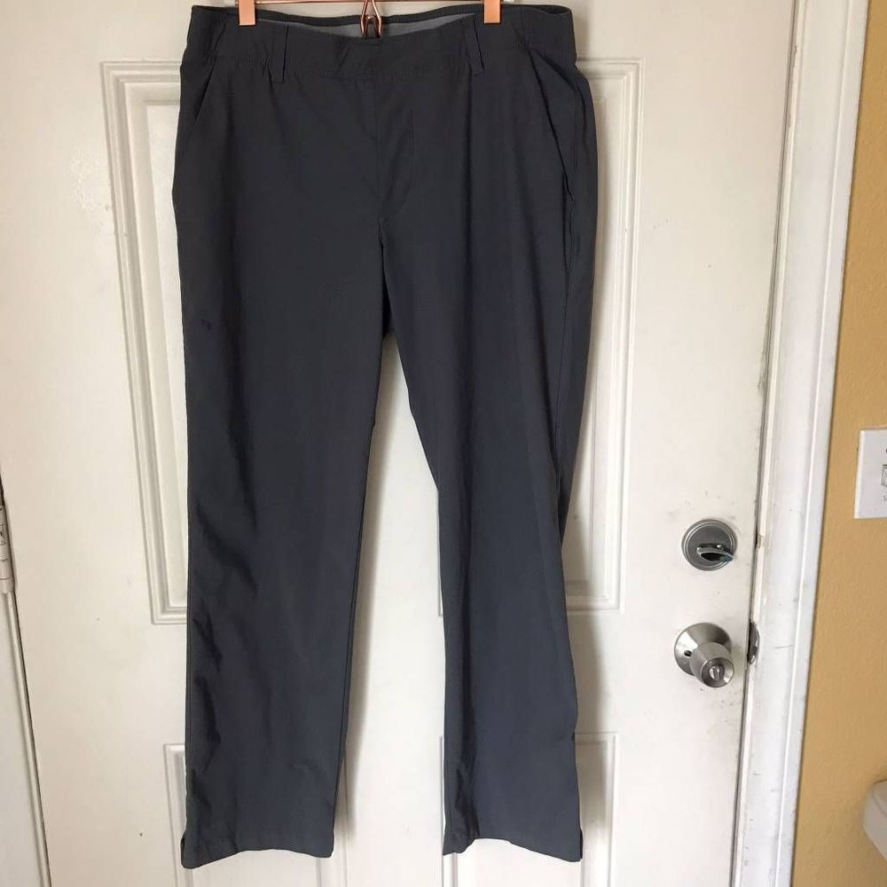 Under armour golf performance stretchy waistband  pants 34x30 dark grey